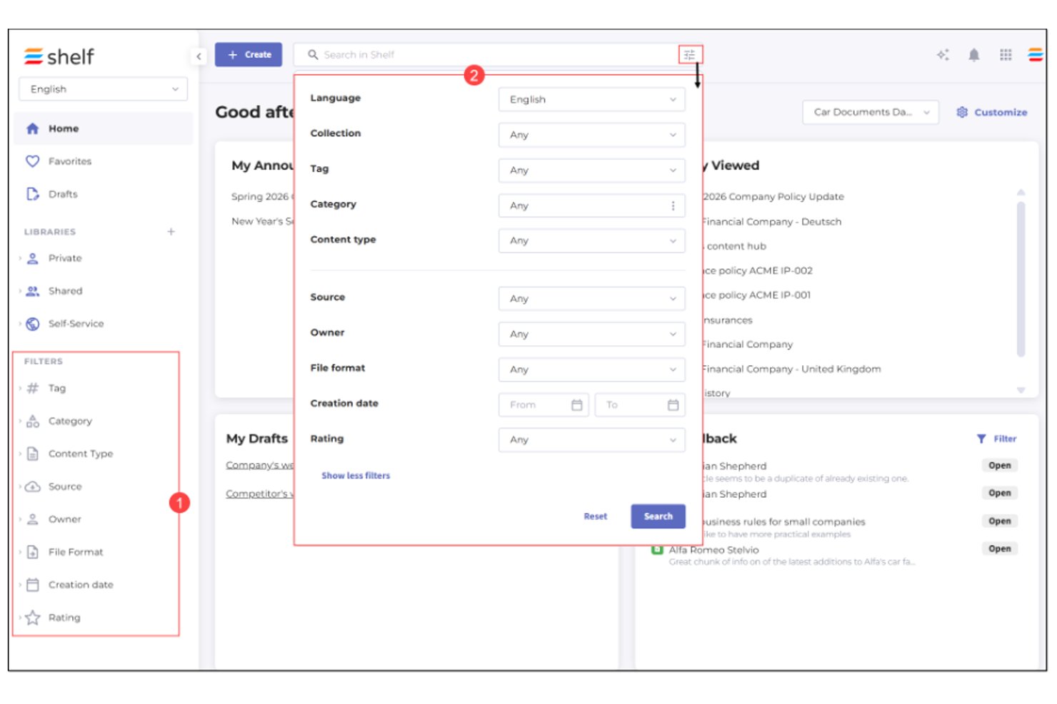 Shelf screenshot - Die 10 besten Enterprise-Wissensmanagement-Softwarelösungen 2026