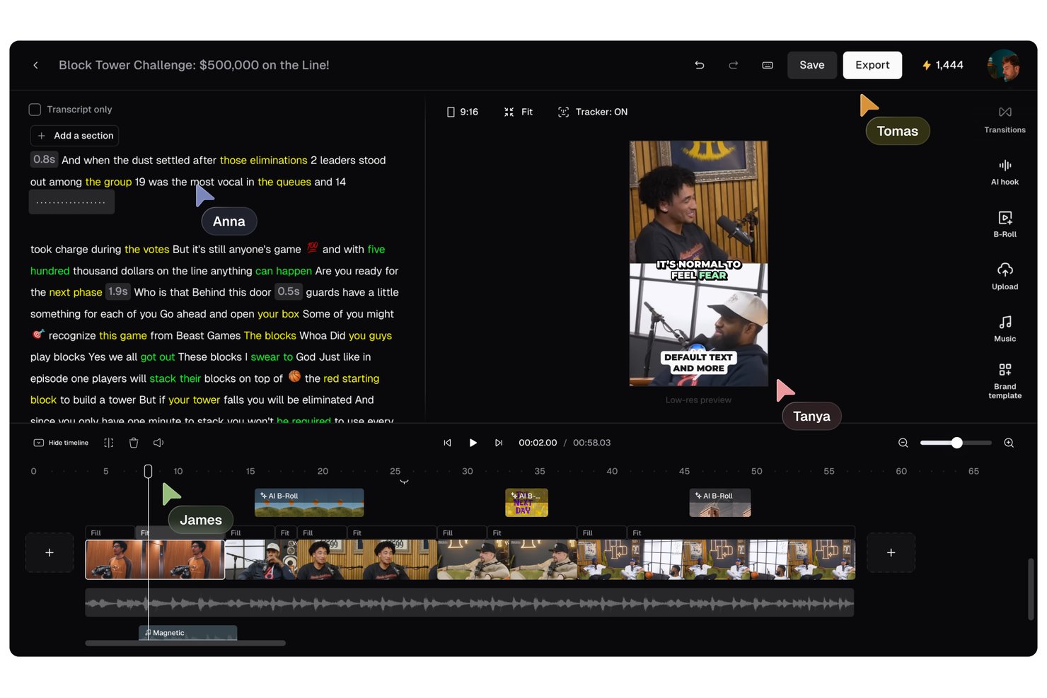 OpusClip screenshot - 10 mejores programas para pódcast en video en 2026