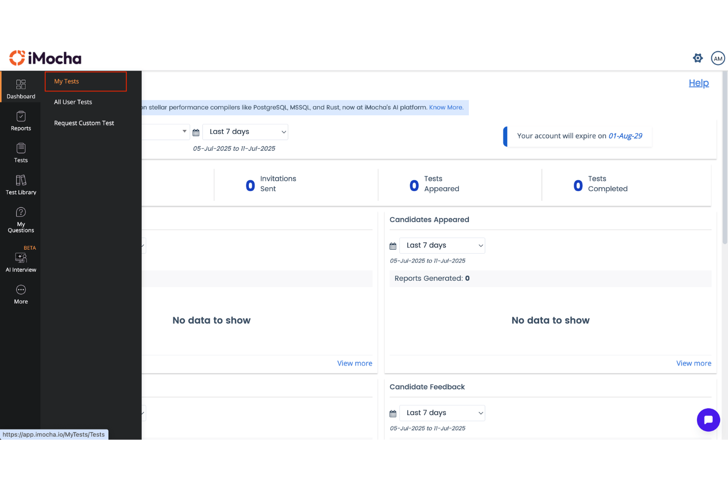 iMocha screenshot - 10 Best Skills Management Software for Enterprises in 2026