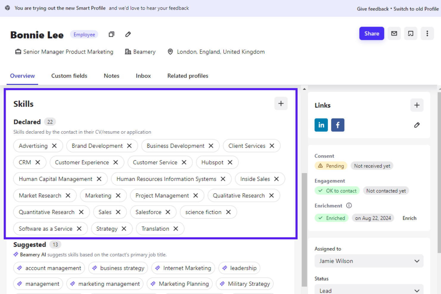 Beamery screenshot - 10 Best Skills Management Software for Enterprises in 2026