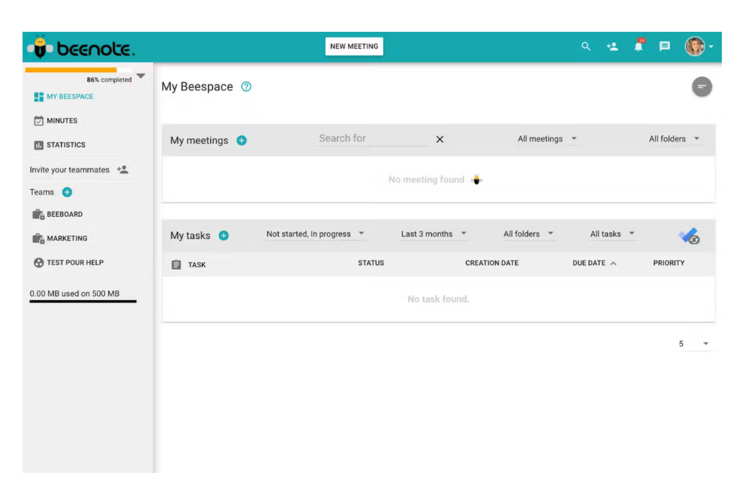 Beenote screenshot - 10 Best Enterprise Meeting Management Software in 2026