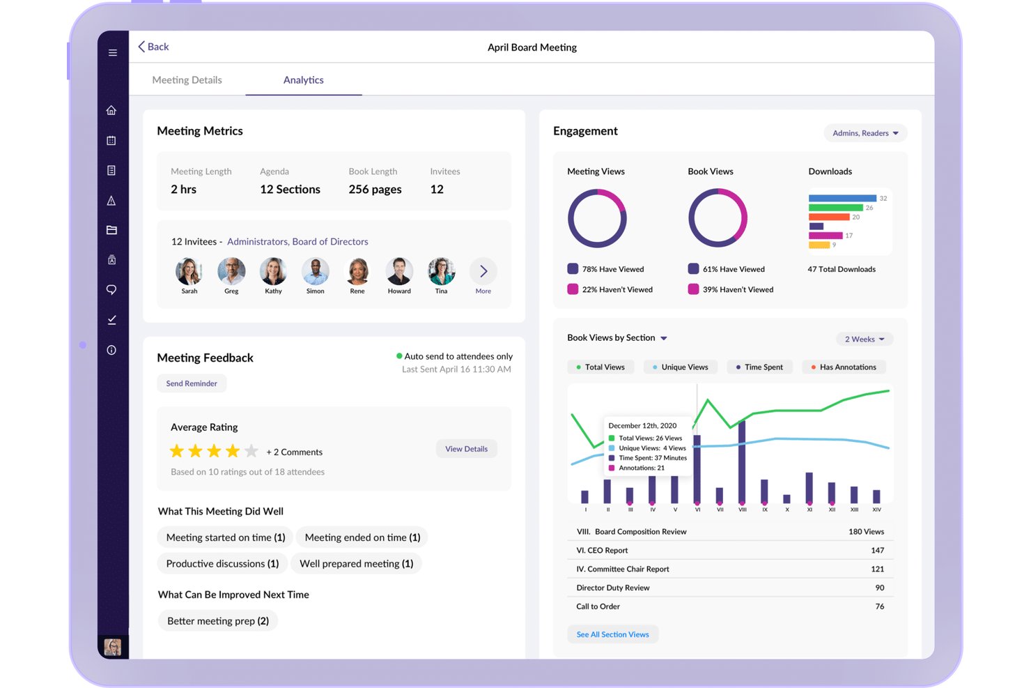 OnBoard screenshot - 10 Best Enterprise Meeting Management Software in 2026