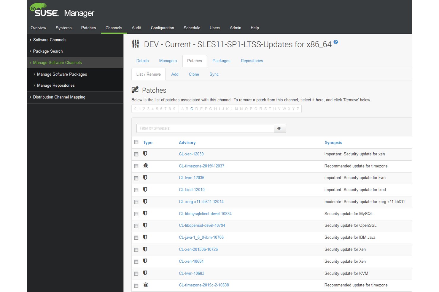 SUSE Multi-Linux Manager screenshot - 10 Best Linux Patch Management Software in 2026