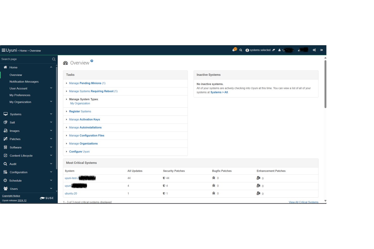 Uyuni screenshot - 10 Best Linux Patch Management Software in 2026