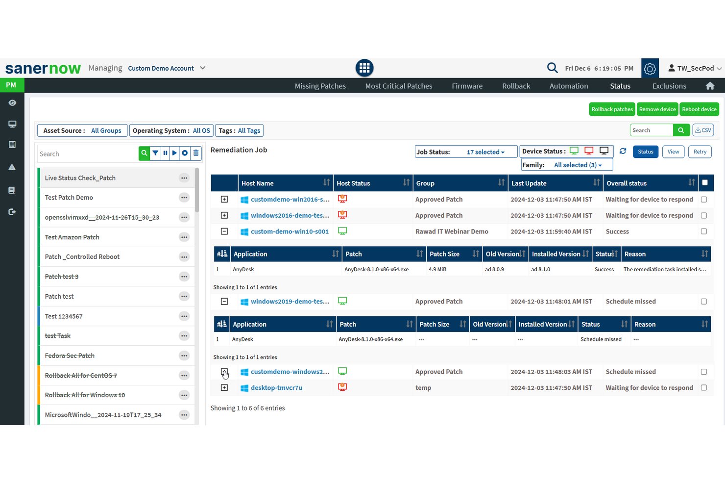 SecPod SanerNow Cyberhygiene Platform screenshot - 10 Best Linux Patch Management Software in 2026