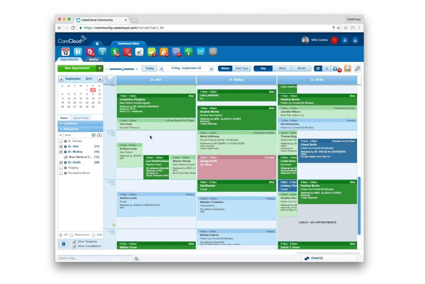 CareCloud screenshot - 10 beste EMR-planningssoftware in 2026