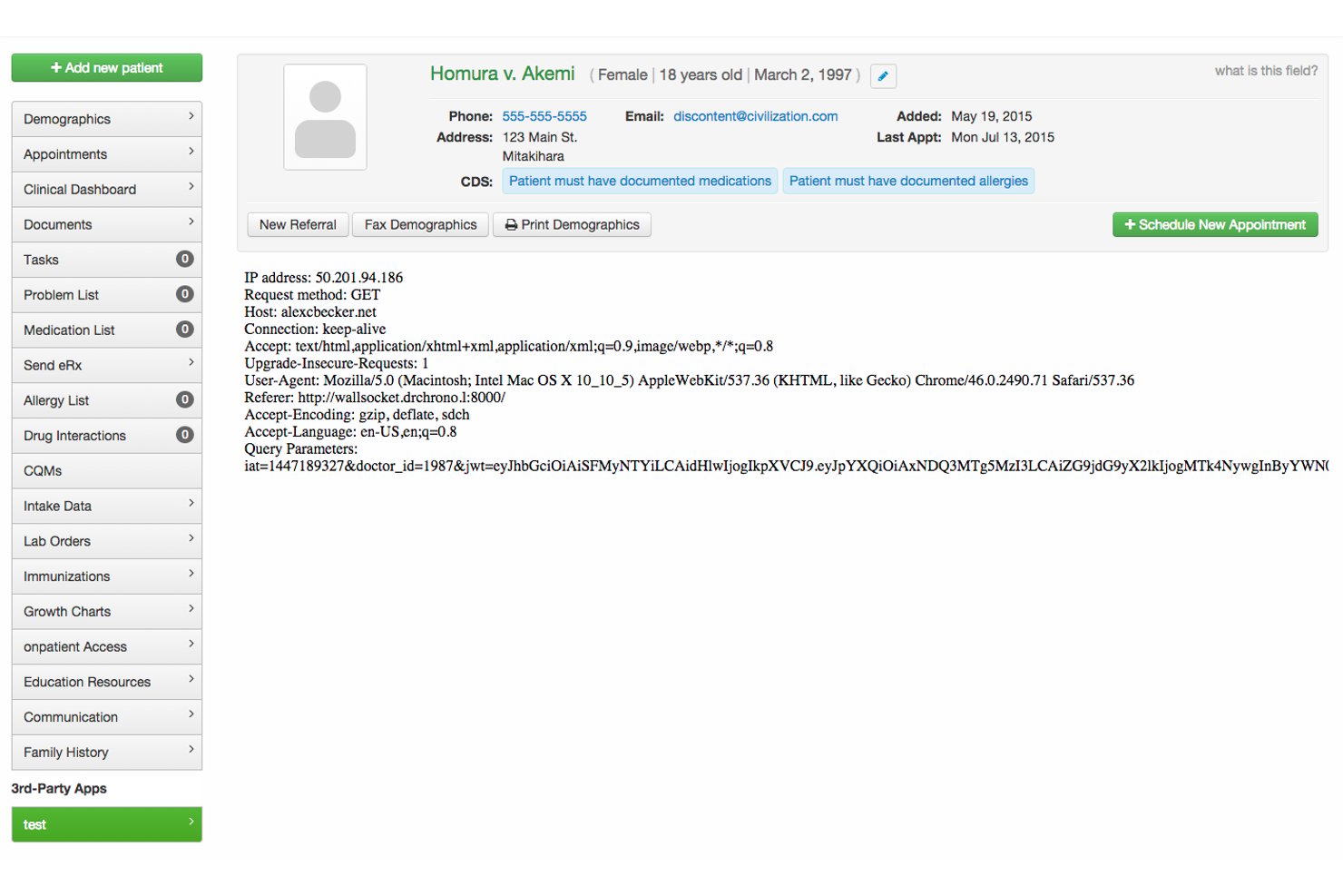 DrChrono screenshot - 10 migliori software di portale paziente EMR nel 2026