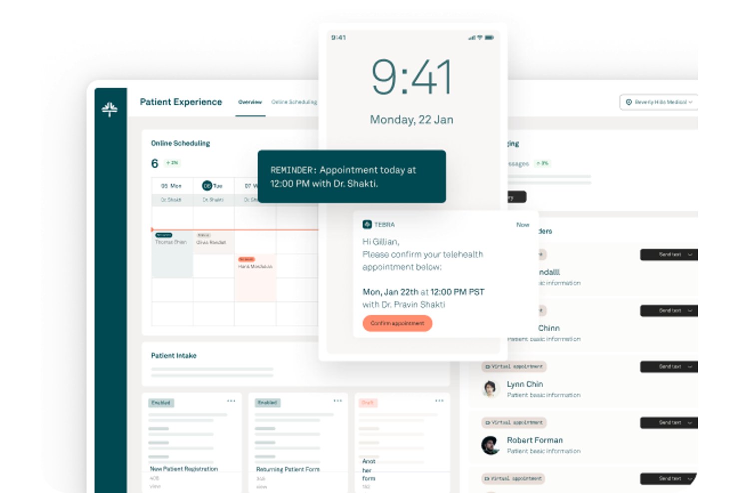 Tebra screenshot - 10 migliori software di portale paziente EMR nel 2026