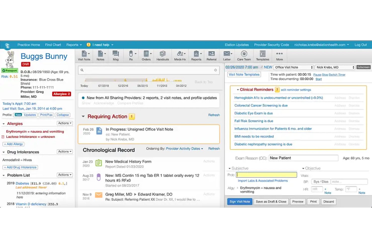 Elation Health screenshot - 10 migliori software di portale paziente EMR nel 2026