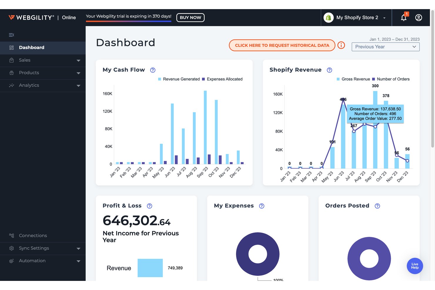 Webgility screenshot - 10 Best Ecommerce Accounting Software In 2026