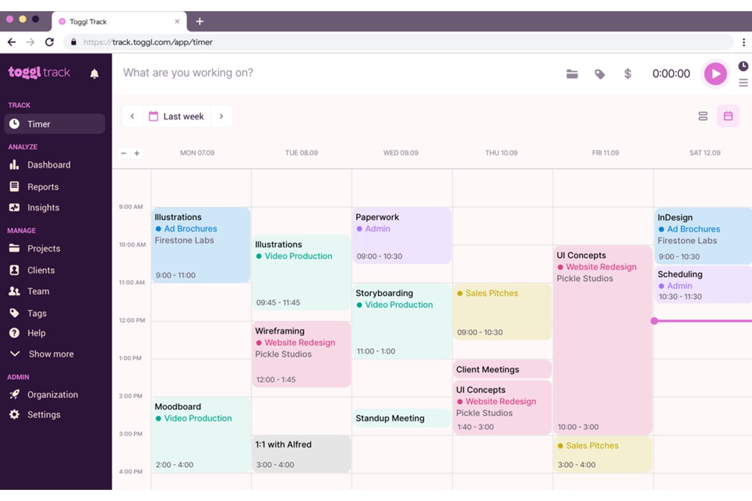 Toggl Track screenshot - Ich habe 10 Produktivitäts-Apps im Jahr 2026 getestet: Meine Top-Empfehlungen