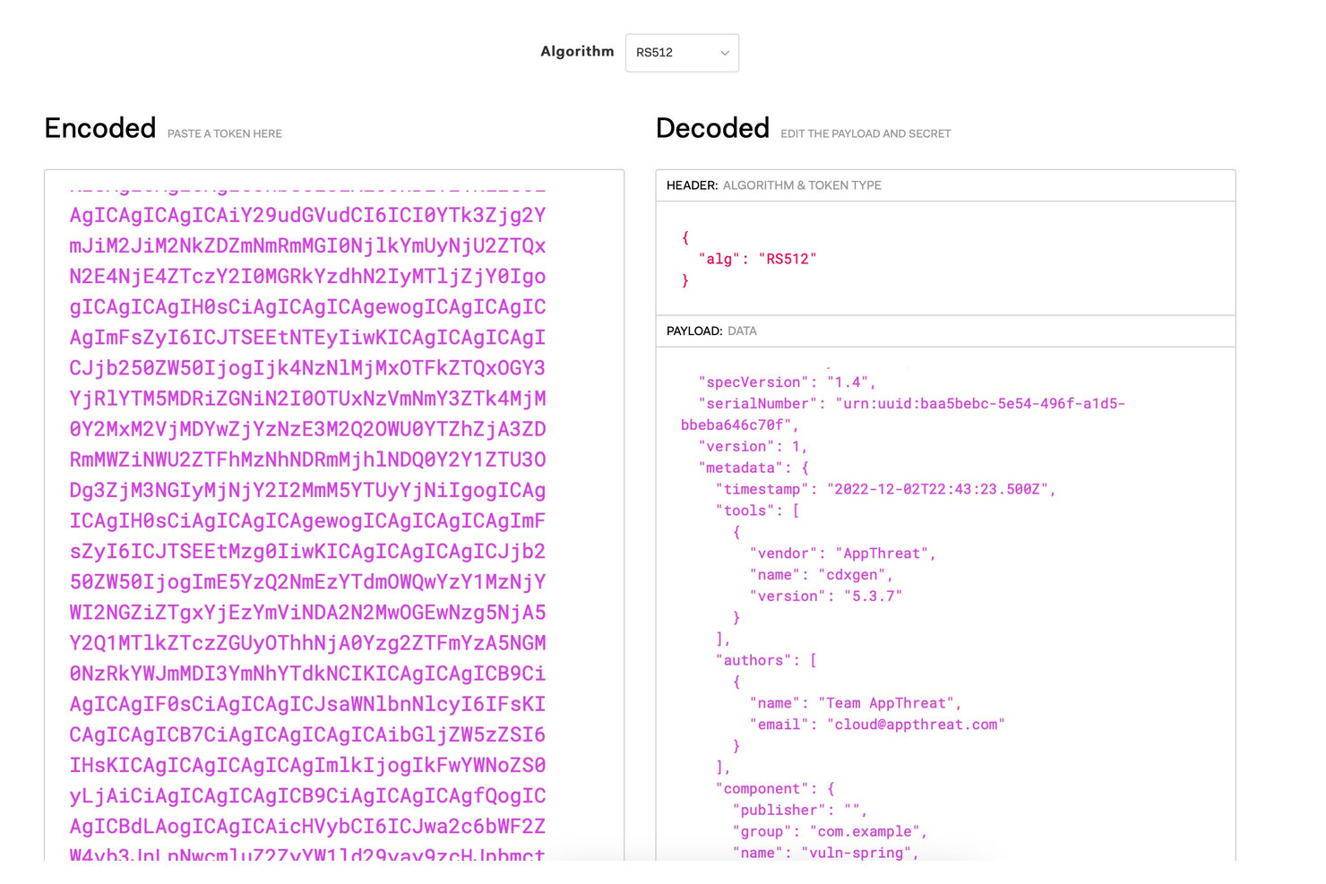 cdxgen screenshot - Le 10 migliori soluzioni SBOM open source nel 2026