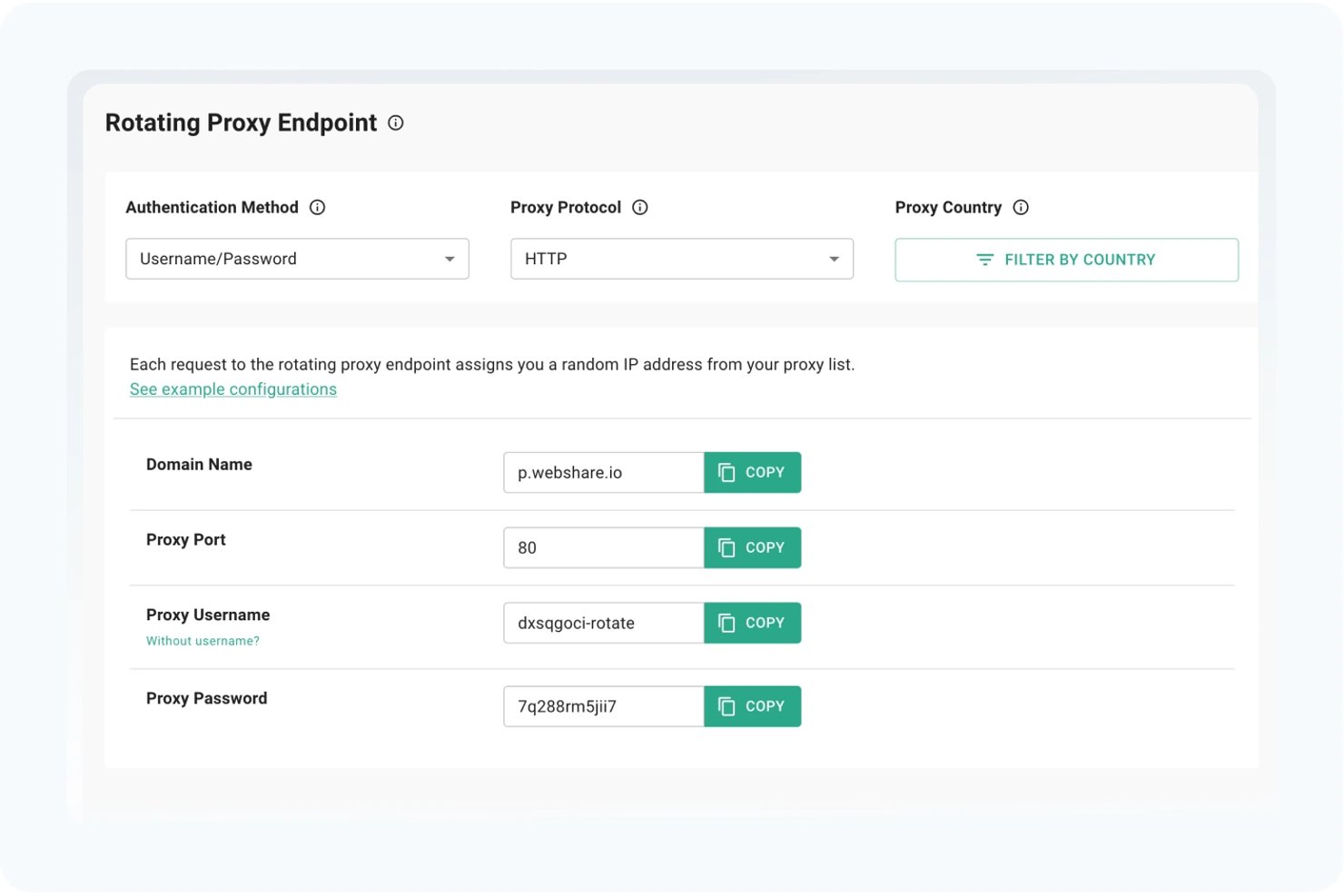 Webshare screenshot - 10 Migliori Fornitori di Proxy Datacenter nel 2026
