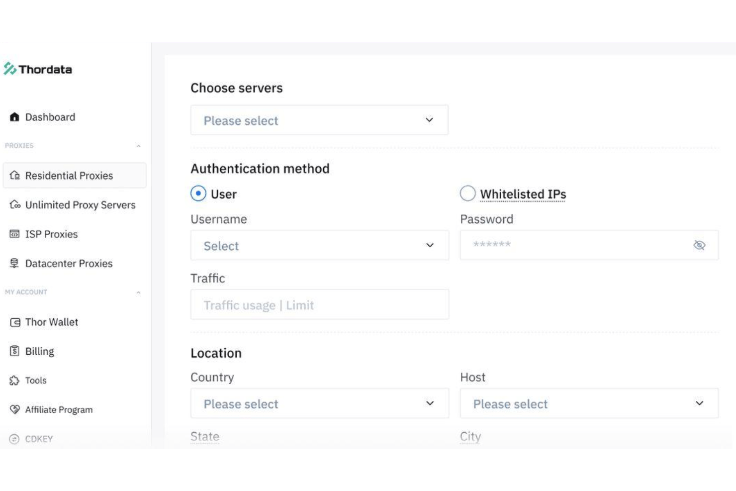 Thordata screenshot - 10 Migliori Fornitori di Proxy Datacenter nel 2026
