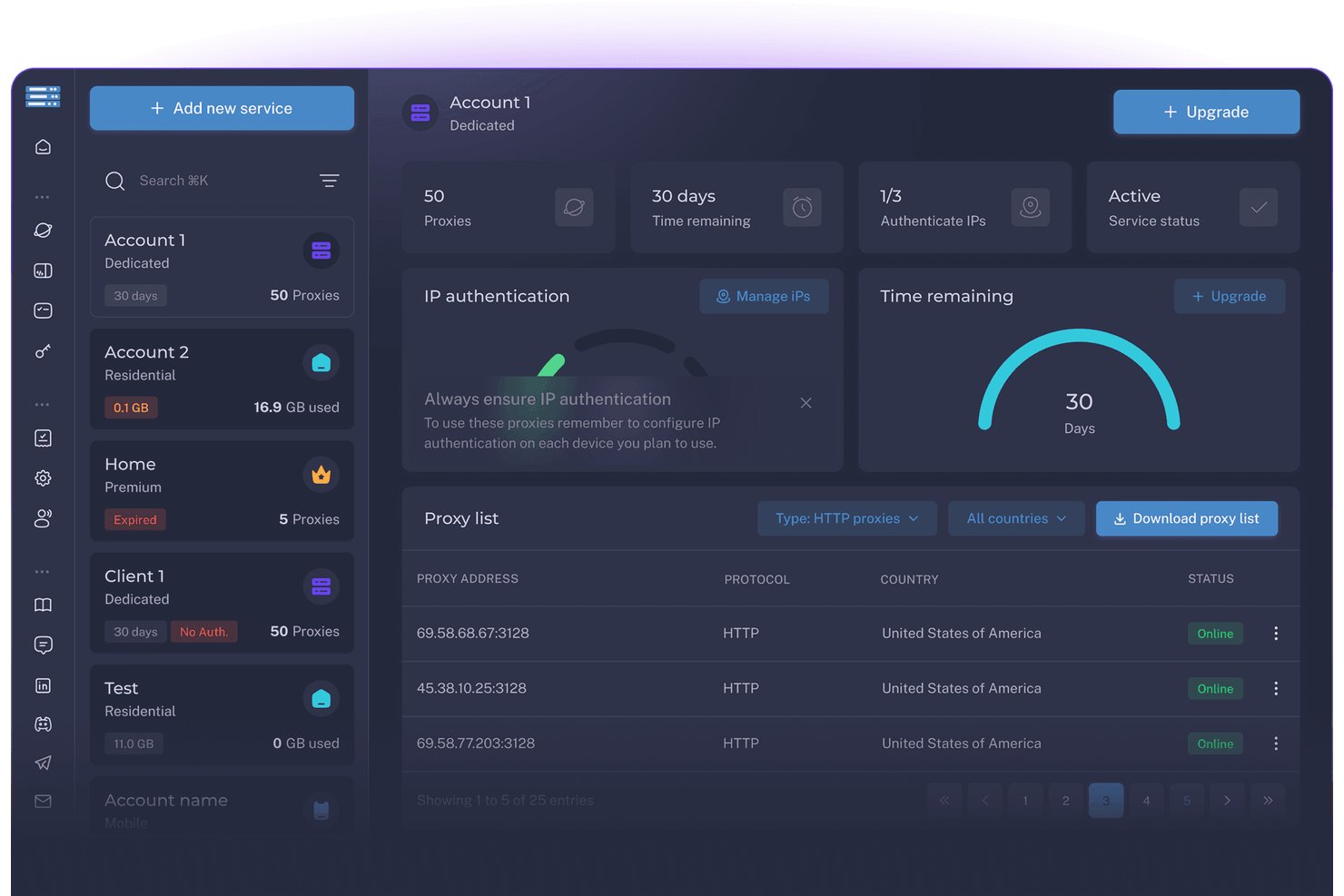 ProxyScrape screenshot - 10 Migliori Fornitori di Proxy Datacenter nel 2026
