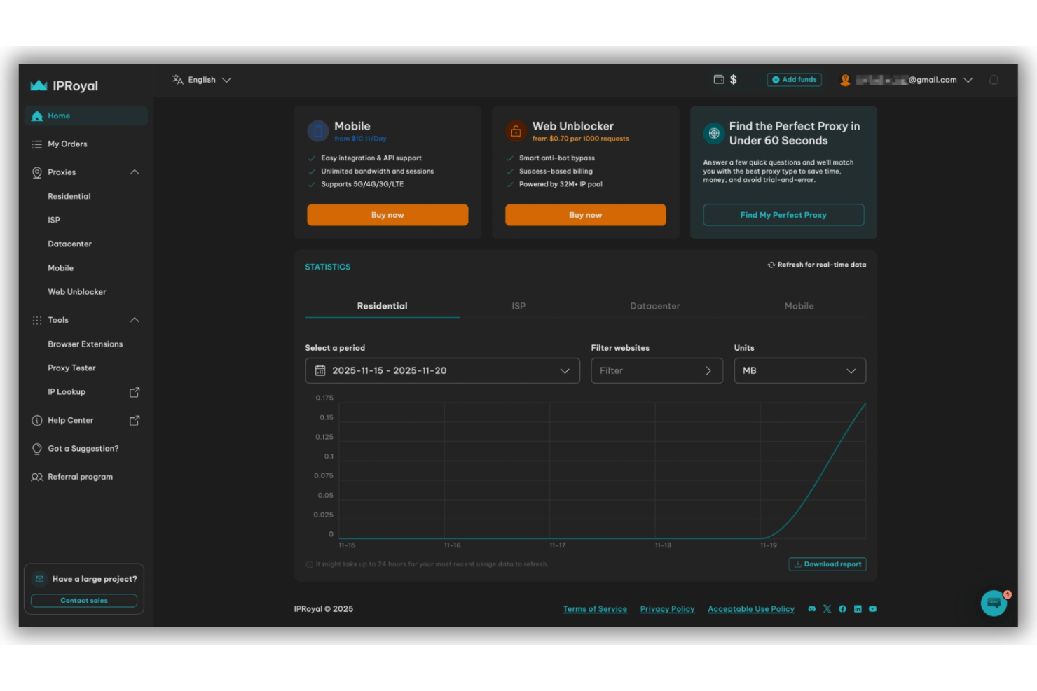 IPRoyal screenshot - 10 Best Rotating Proxy Providers in 2026