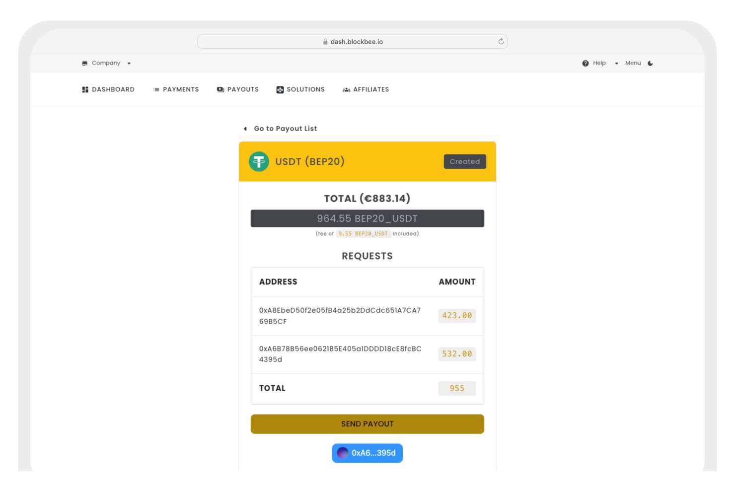 BlockBee screenshot - Les 10 meilleures solutions de paiement crypto en 2026