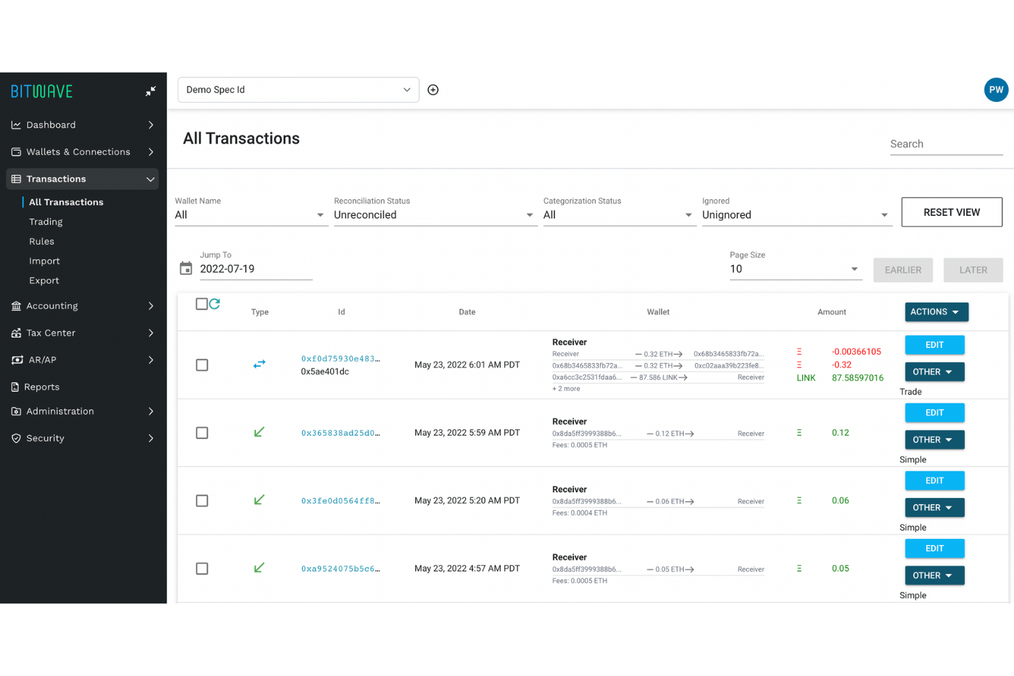 Bitwave screenshot - Les 10 meilleures solutions de paiement crypto en 2026