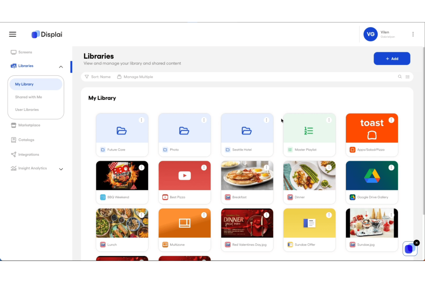 Displai screenshot - 10 Best Digital Signage CMS In 2026
