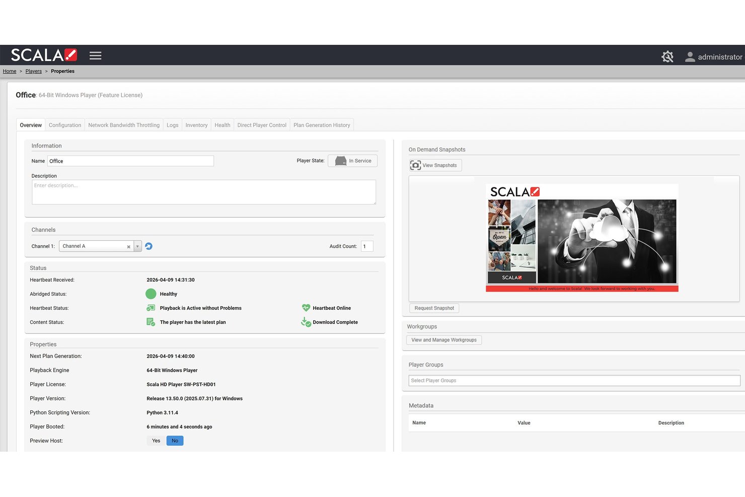 Scala screenshot - 10 Best Digital Signage CMS In 2026