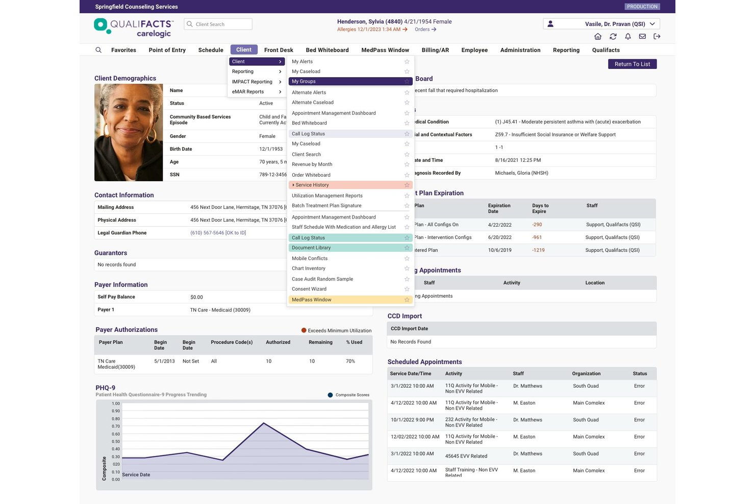 Qualifacts CareLogic screenshot - 10 Best Mental Health Medical Billing Software in 2026