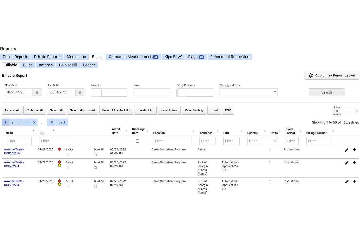 Kipu screenshot - 10 Migliori software di fatturazione medica per la salute mentale nel 2026