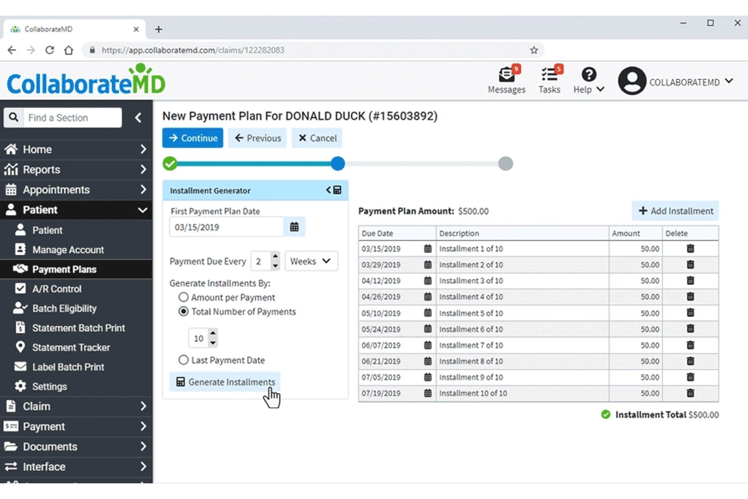CollaborateMD screenshot - 10 migliori software di fatturazione medica e contabilità nel 2026