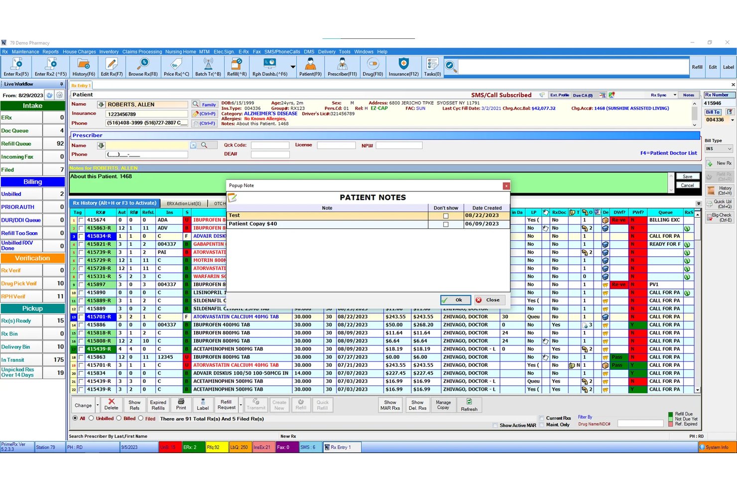 PrimeRX screenshot - 10 migliori software di fatturazione per farmacie nel 2026