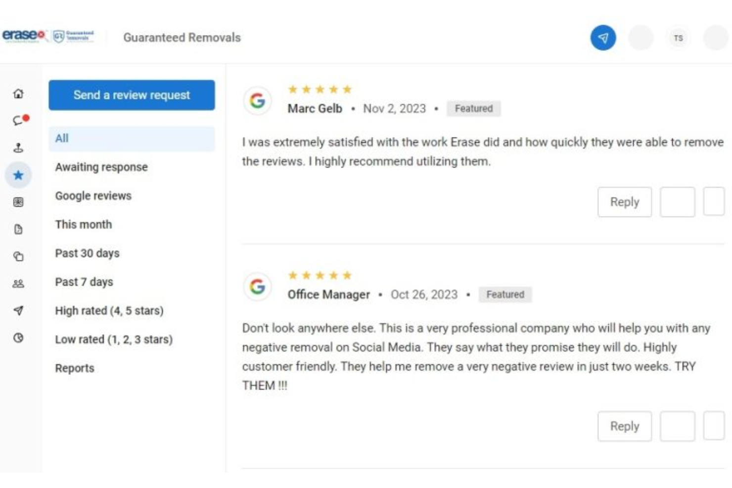 Erase.com screenshot - 10 Best Online Brand Monitoring Services Reviewed in 2026