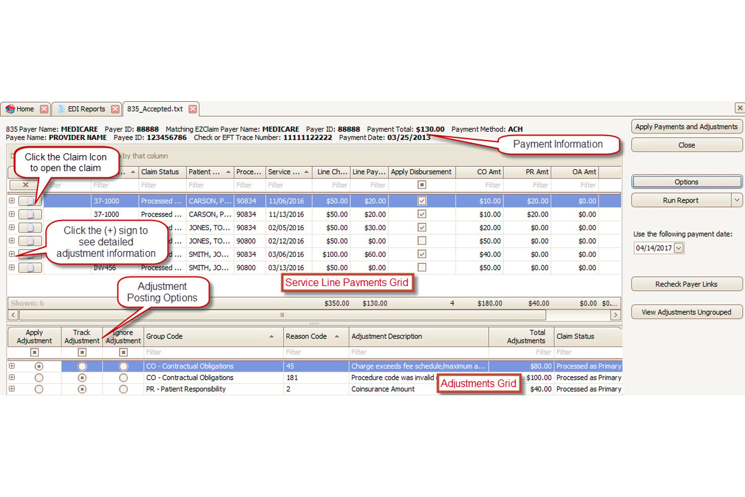 EZClaim screenshot - 10 Mejores Programas de Facturación Médica para Negocios en Casa en 2026