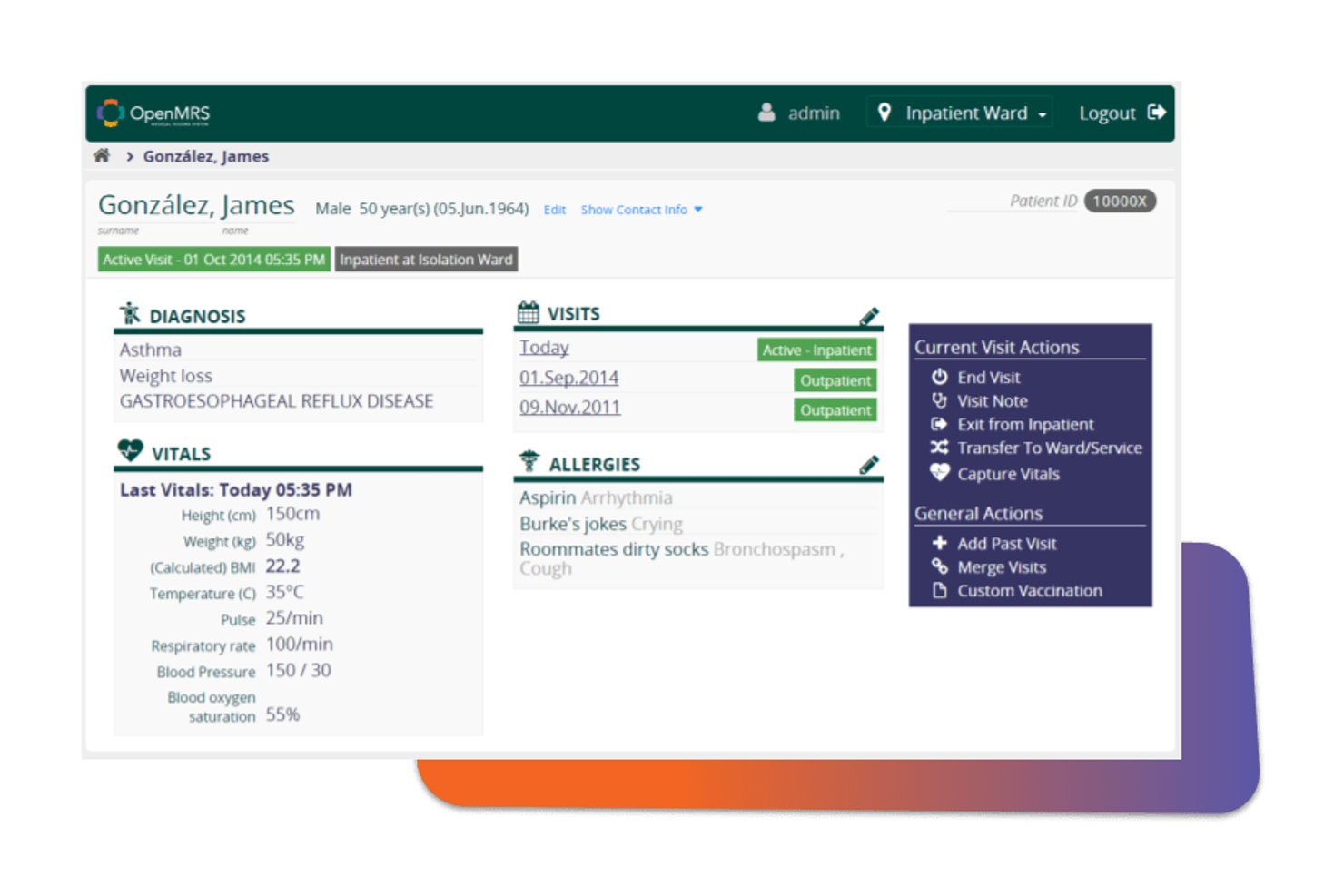 OpenMRS screenshot - 10 Best Open Source Medical Billing Software in 2026