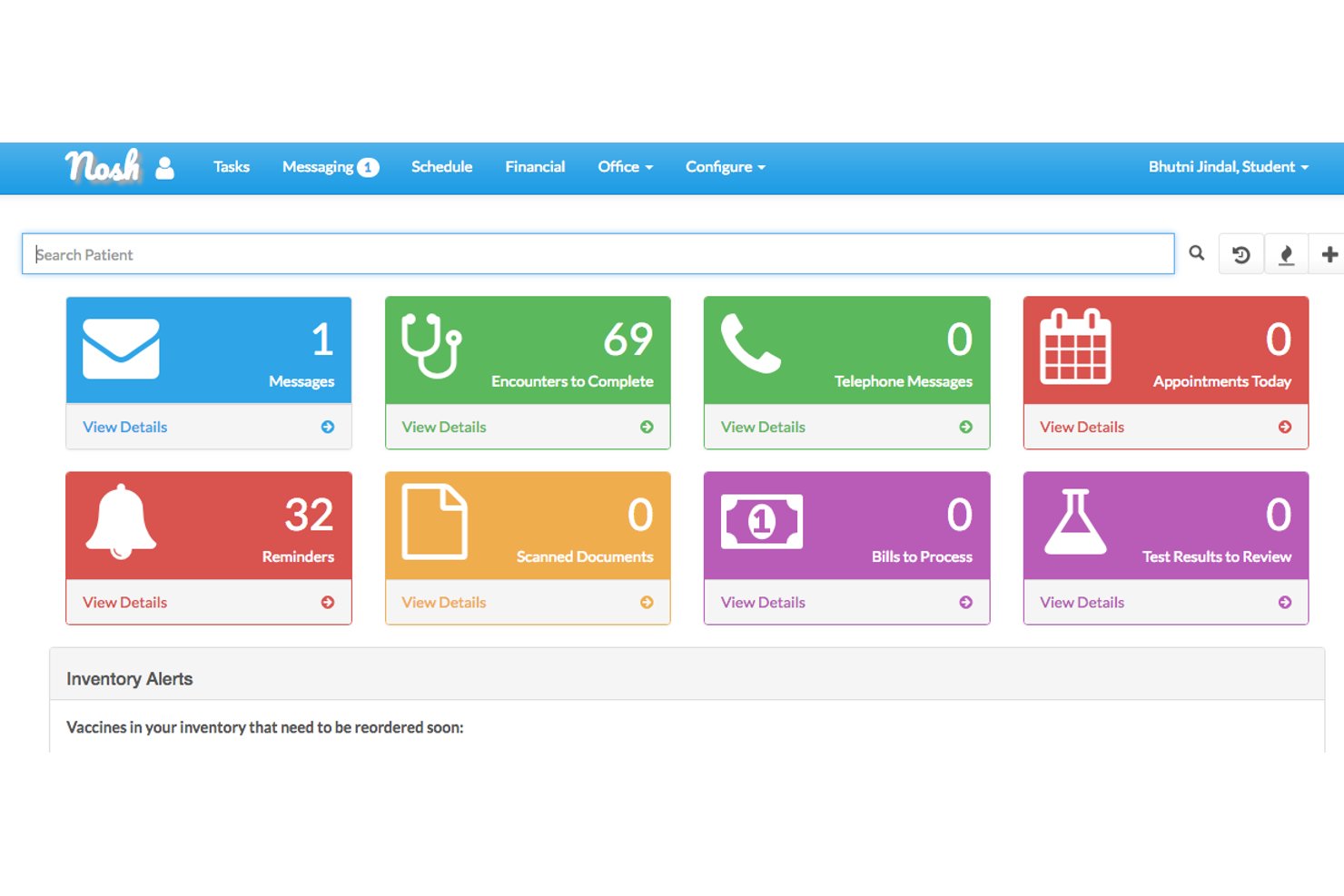 Nosh screenshot - 10 beste opensourcefacturatiesoftware voor medische zorg in 2026