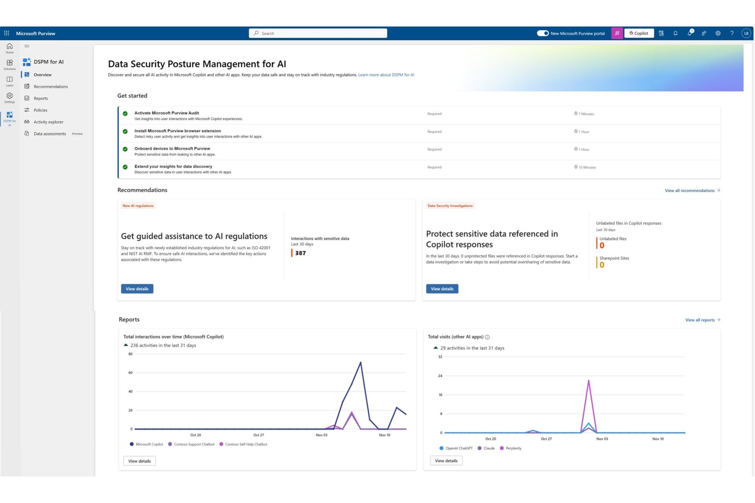 Microsoft Purview screenshot - 10 Best AI Governance Tools in 2026
