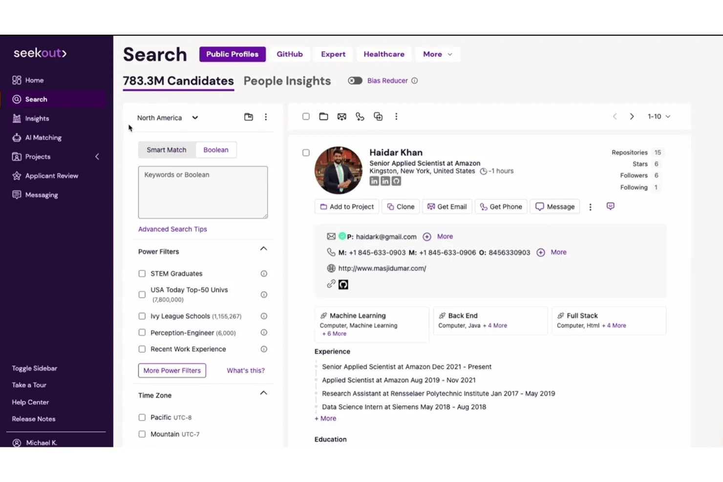 SeekOut screenshot - 10 Best AI Hiring Software in 2026