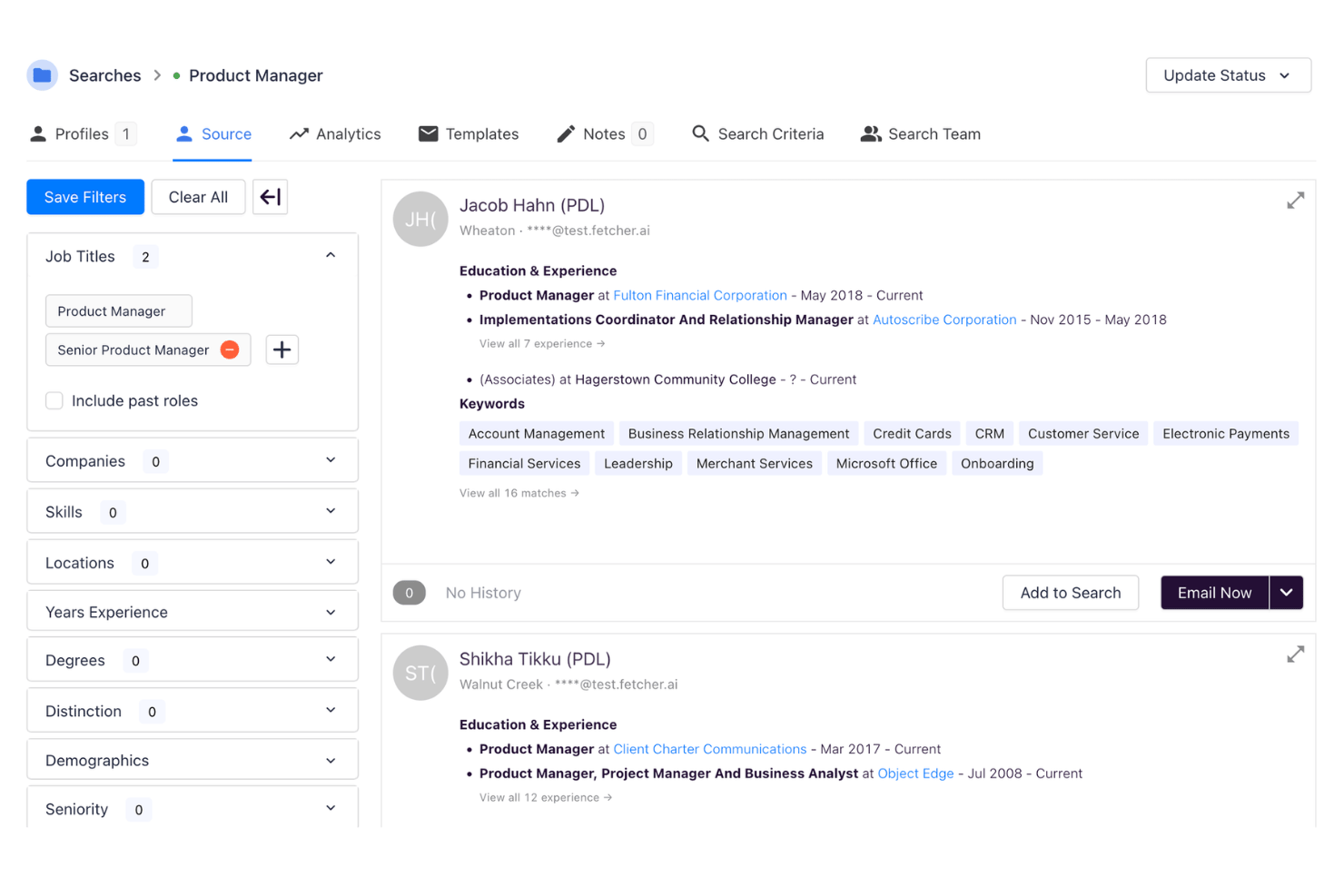 Fetcher screenshot - 10 Best AI Hiring Software in 2026