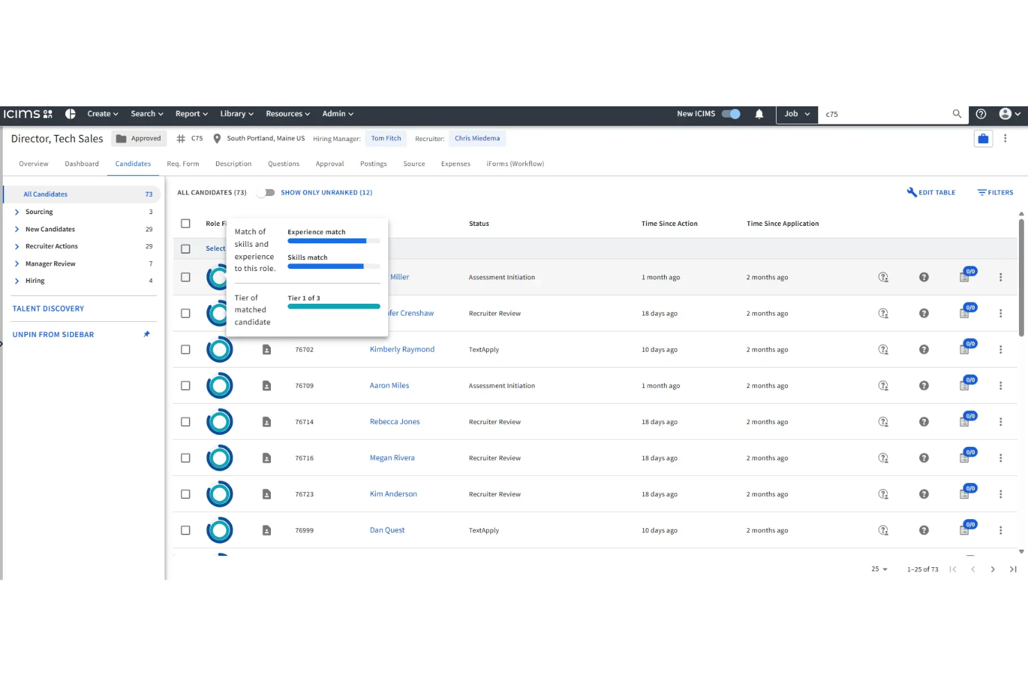 iCIMS Talent Cloud screenshot - 10 Best AI Hiring Software in 2026