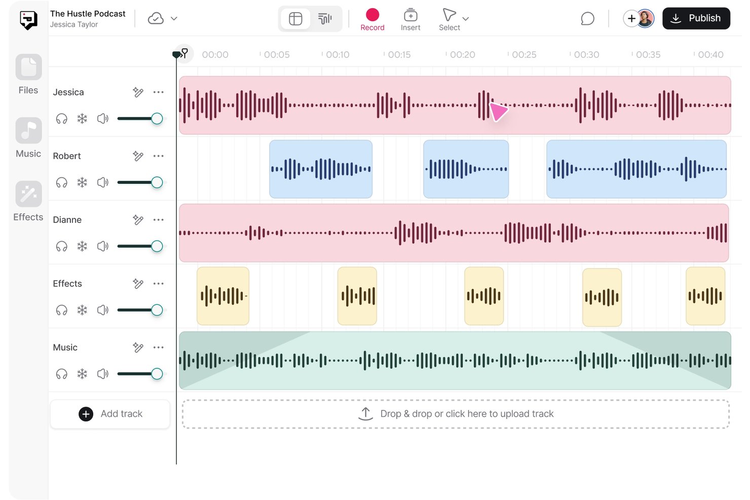 Async screenshot - Die 10 besten kostenlosen Podcast-Bearbeitungsprogramme 2026