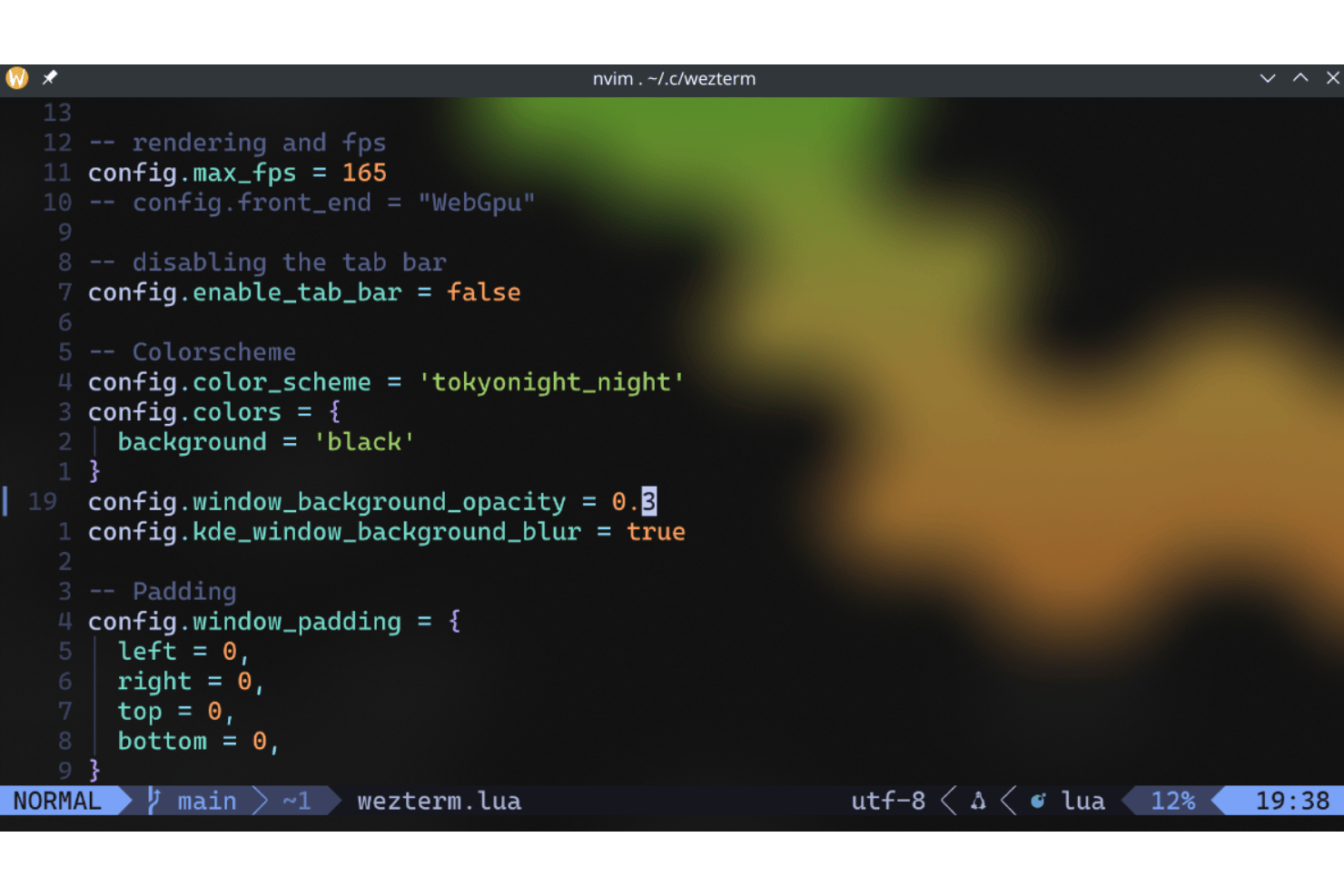 WezTerm screenshot - 10 best Linux terminal emulator in 2026