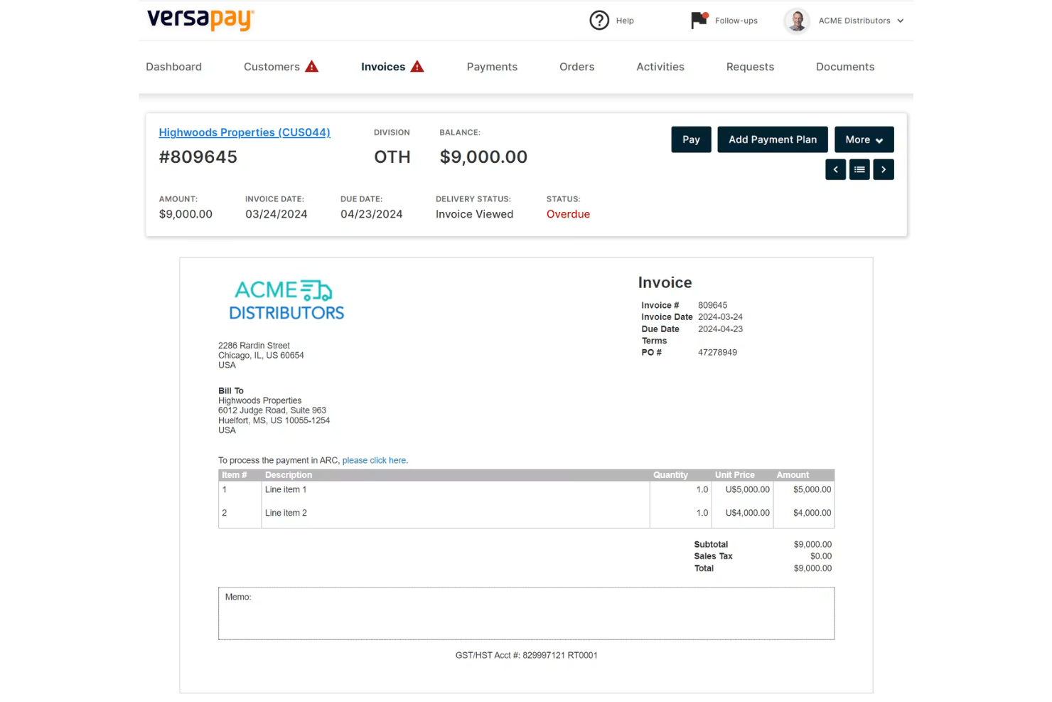Versapay screenshot - 10 Best Order to Cash Software in 2026