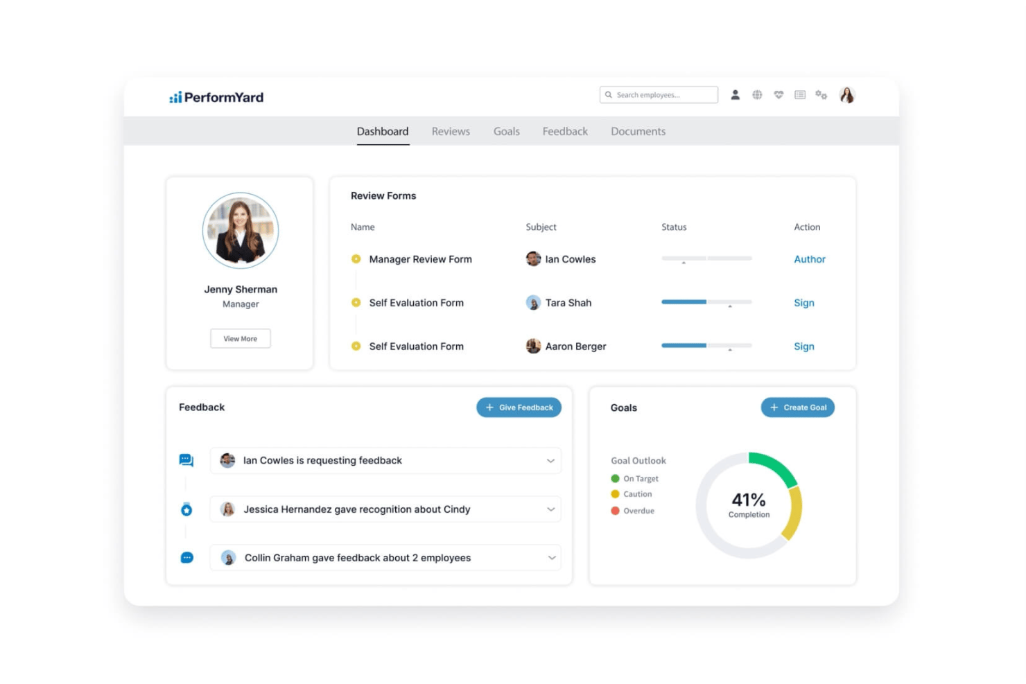 PerformYard screenshot - 10 Meilleurs Logiciels de Gestion de la Performance pour les Petites Entreprises en 2026