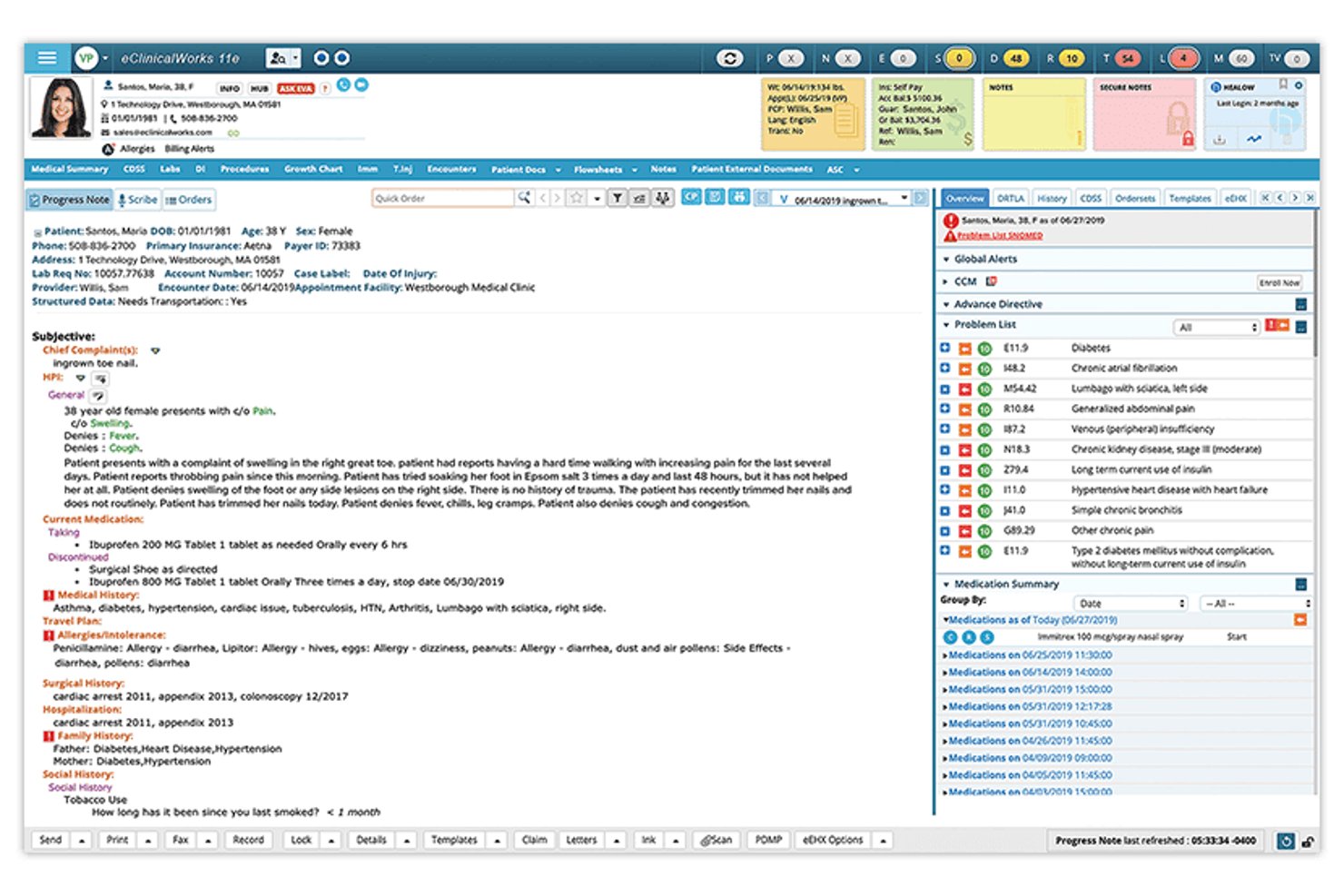 eClinicalWorks screenshot - 10 beste factureringssoftware voor podotherapeuten in 2026
