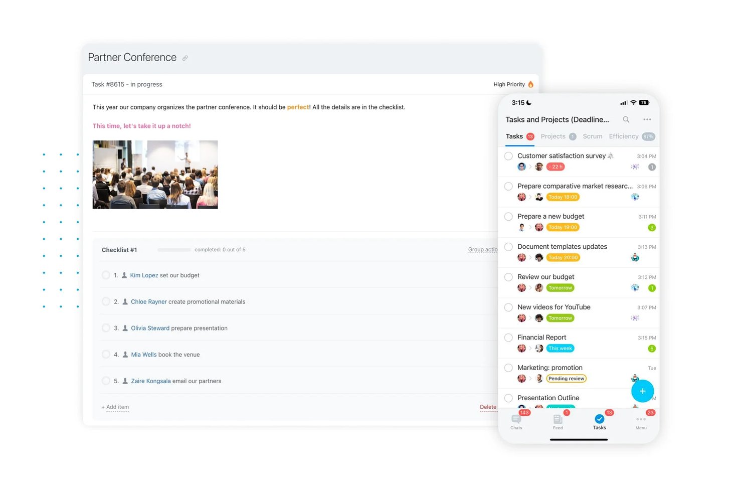 Bitrix24 screenshot - 10 meilleurs logiciels gratuits de gestion de portefeuille de projets en 2026