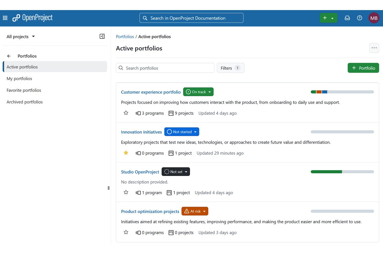 OpenProject screenshot - 10 meilleurs logiciels gratuits de gestion de portefeuille de projets en 2026
