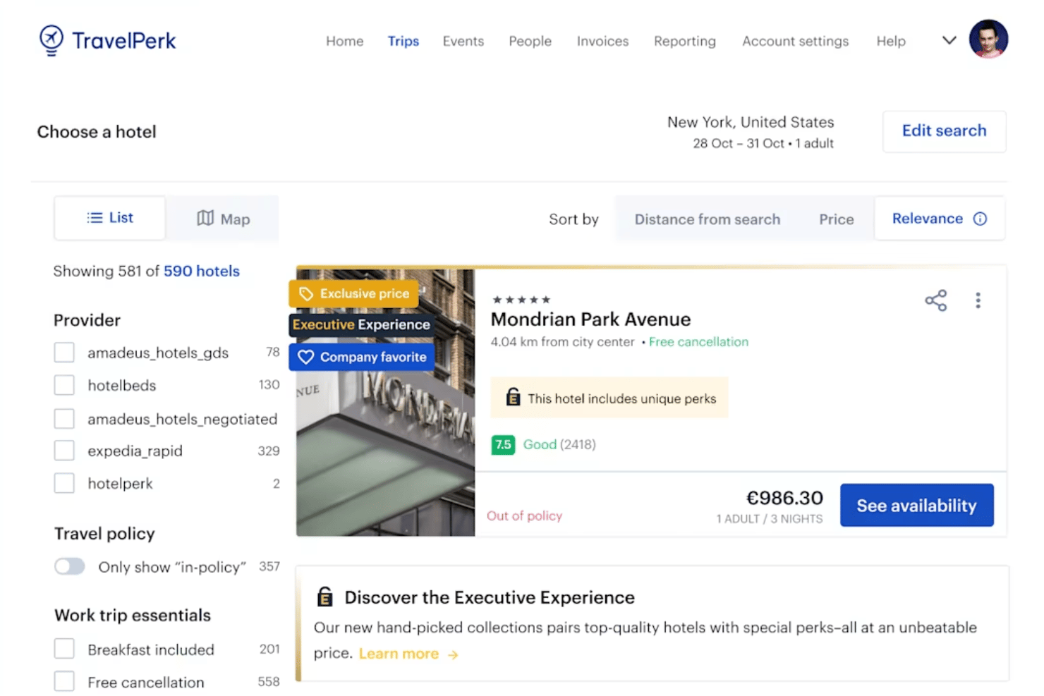TravelPerk screenshot - 10 meilleurs logiciels de gestion des voyages d’affaires en 2026