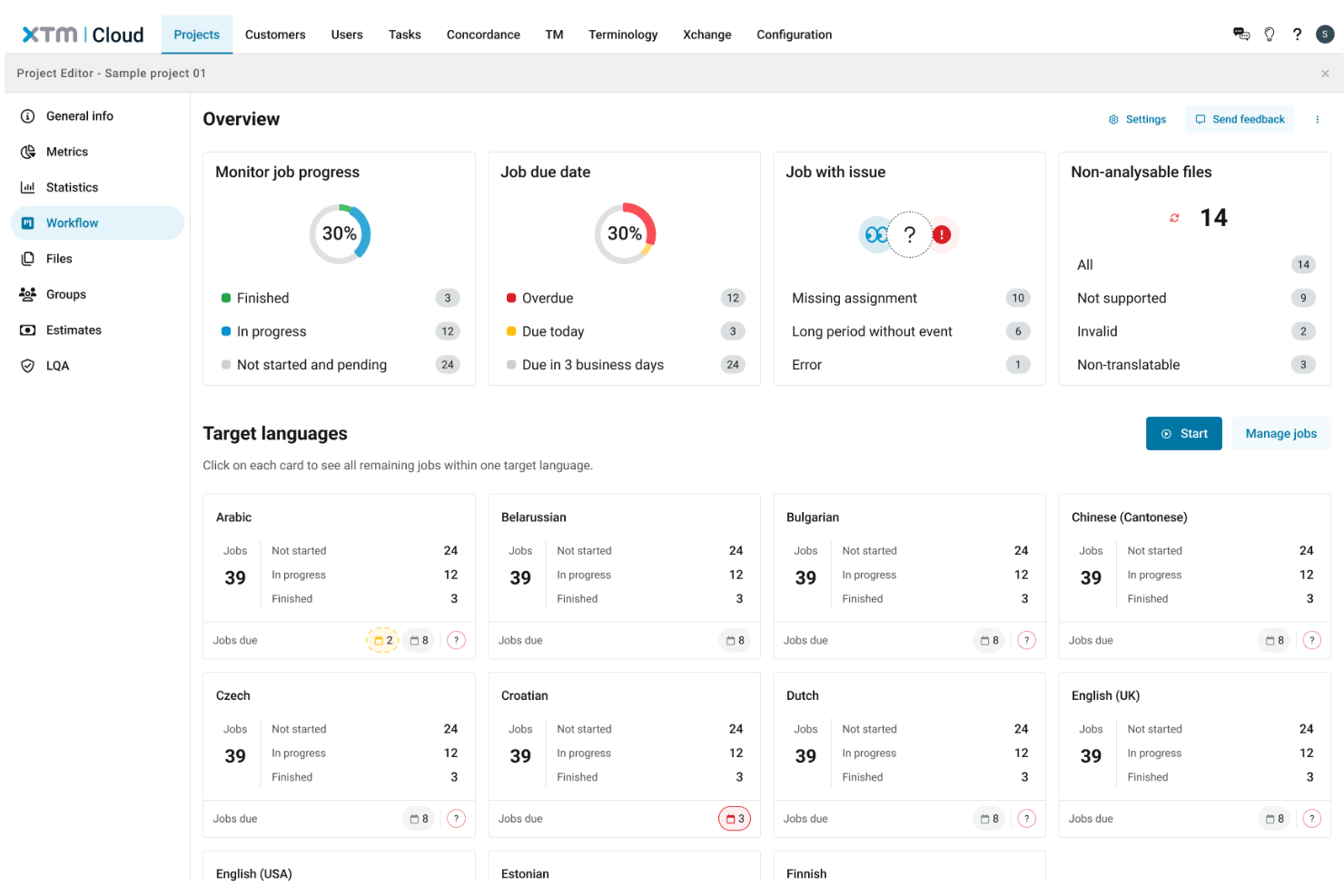 XTM Cloud screenshot - 10 Beste KI-Lokalisierungsplattformen im Jahr 2026