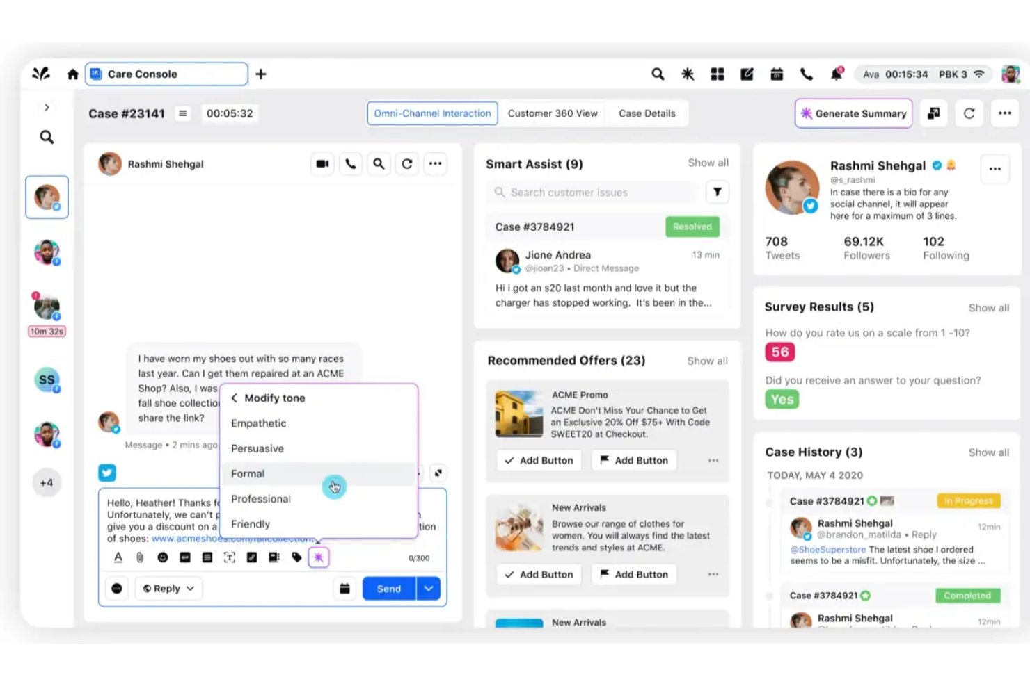 Sprinklr Service screenshot - 10 beste KI-Systeme zur Automatisierung des Kundenerlebnisses im 2026