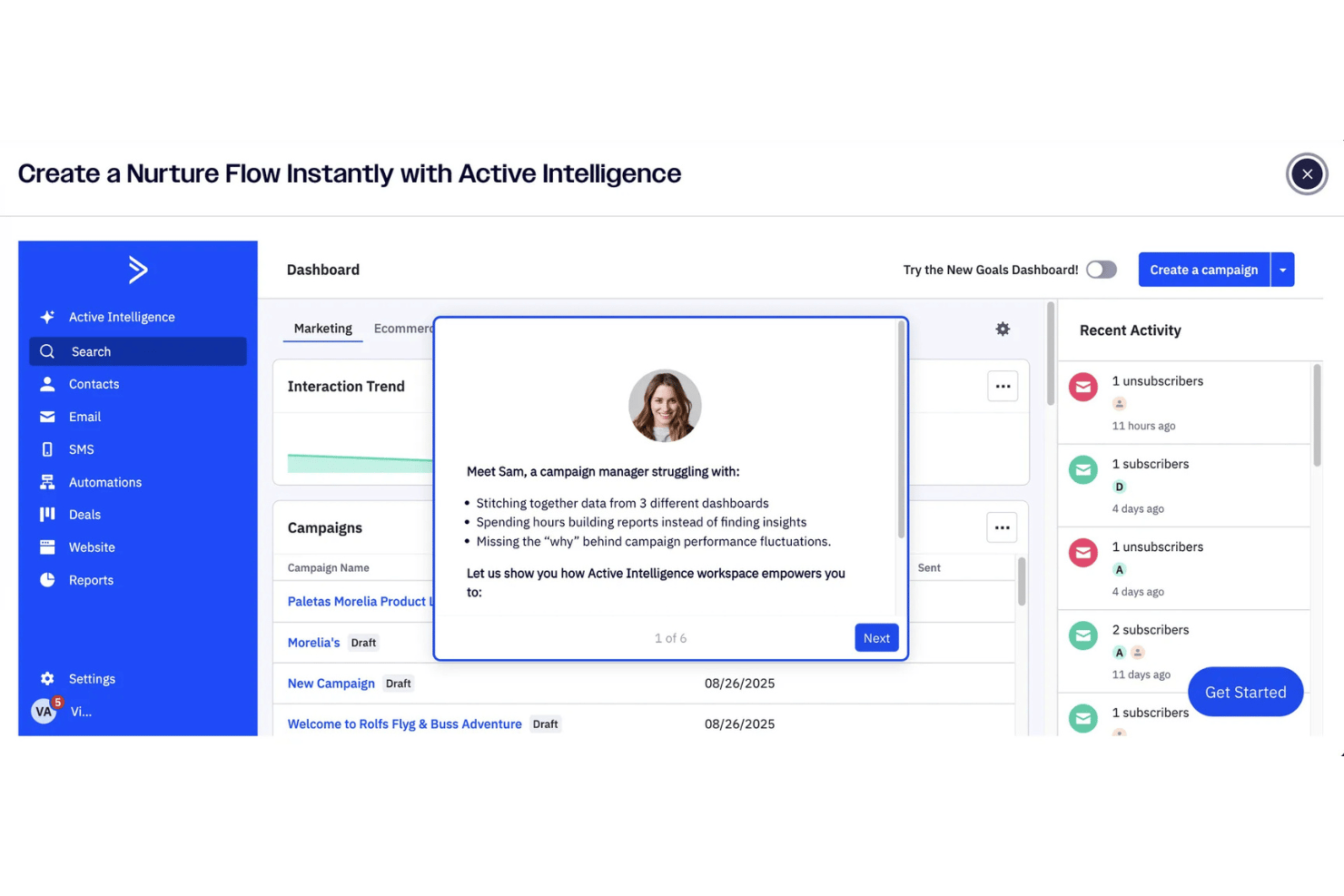 ActiveCampaign screenshot - 10 Meilleurs Outils d’Inbound Marketing IA en 2026