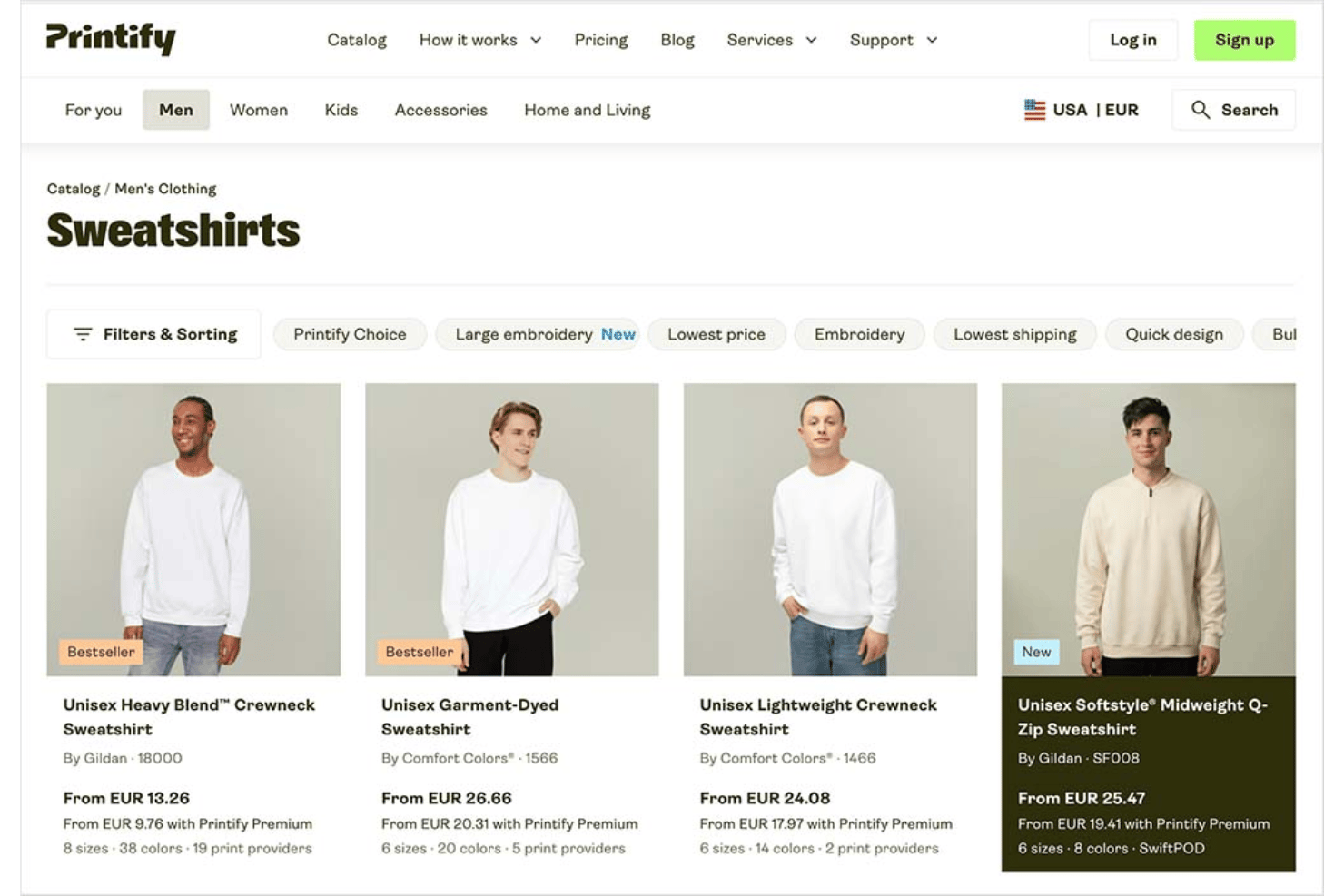 Printify screenshot - 10 meilleures alternatives à Printful en 2026