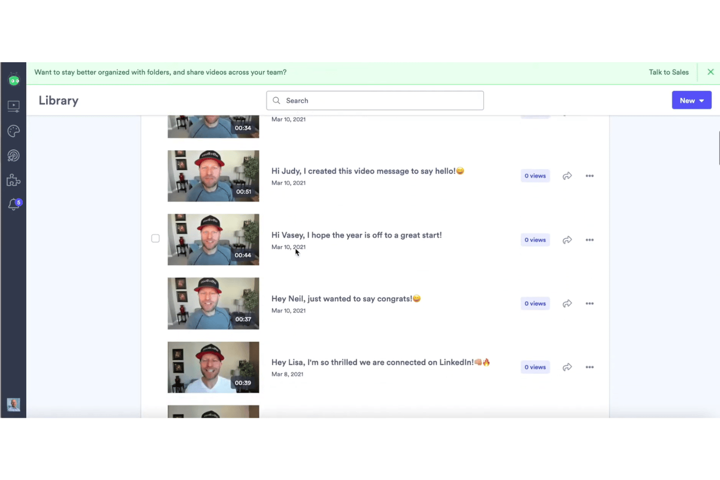 Vidyard screenshot - 10 Meilleurs Logiciels de Personnalisation Vidéo en 2026