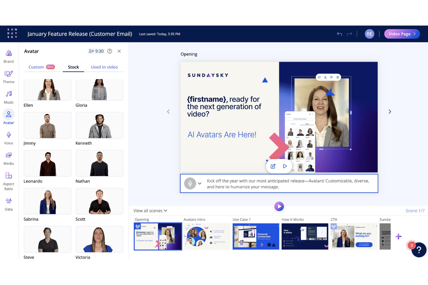 SundaySky screenshot - 10 Meilleurs Logiciels de Personnalisation Vidéo en 2026